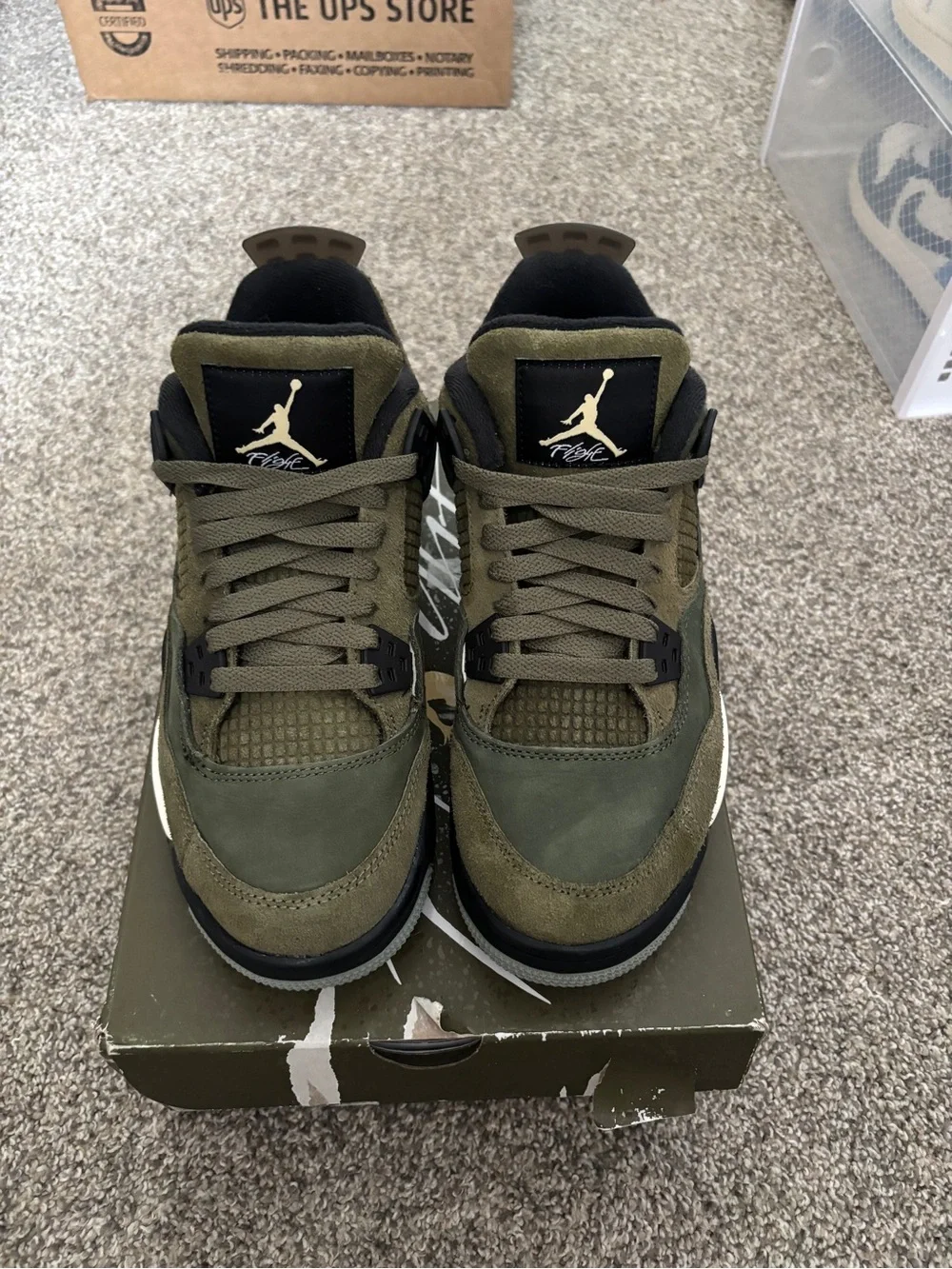 Jordan 4 craft olive